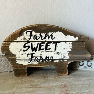 Farm Sweet Farm Wood Pig